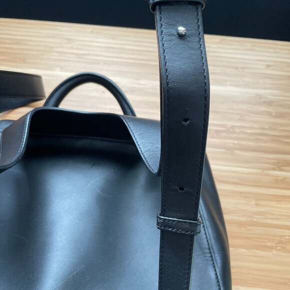 Steven Alan black leather small backpack